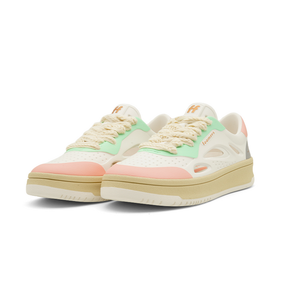 Sneakers Foamers icon white beige peach light green