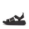 FitFlop - F-MODE SANDALIAS FISHERMAN DE CUERO CON FLATFORM - Negro