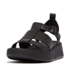 FitFlop - F-MODE SANDALIAS FISHERMAN DE CUERO CON FLATFORM - Negro