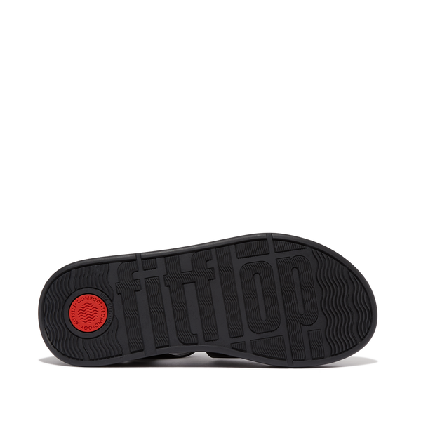 FitFlop - F-MODE SANDALIAS FISHERMAN DE CUERO CON FLATFORM - Negro