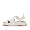 FitFlop - F-MODE SANDALIAS FISHERMAN DE CUERO CON FLATFORM - Blanco Urbano