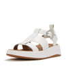 FitFlop - F-MODE SANDALIAS FISHERMAN DE CUERO CON FLATFORM - Blanco Urbano