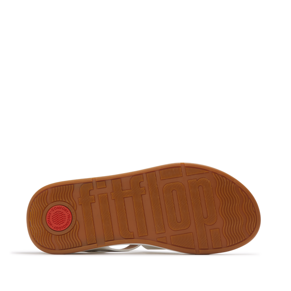 FitFlop - F-MODE SANDALIAS FISHERMAN DE CUERO CON FLATFORM - Blanco Urbano