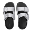 FitFlop - GEN-FF SANDALIAS DE DOS TIRAS EN CUERO METALIZADO TUMBLED CON HEBILLA - Plata