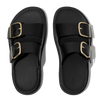 FitFlop - GEN-FF SANDALIAS DE CUERO DE DOS TIRAS CON HEBILLA - Negro
