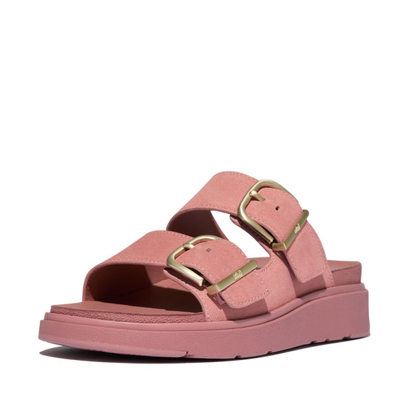 FitFlop - GEN-FF SANDALIAS DE GAMUZA DE DOS TIRAS CON HEBILLA - Rosa Óxido