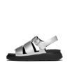 FitFlop - GEN-FF SANDALIAS FISHERMAN EN CUERO METALIZADO TUMBLED - Plata